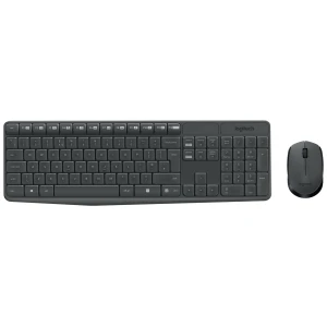 Tipkovnica in miš Logitech brezžična desktop MK235 SLO črna