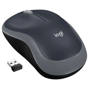 Logitech M185 Wireless mini miška, črna-siva