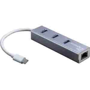 HUB USB-C - 3xUSB3.0 1xRJ45 Inter-Tech Argus IT-410-S