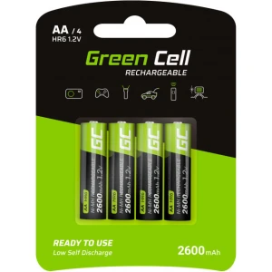 Green Cell polnljive baterije 4x AA R6 2600mAh