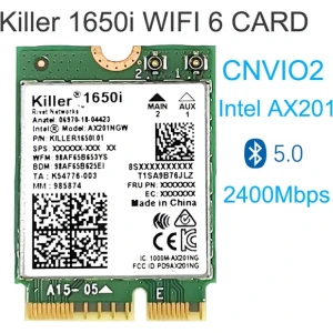 Intel® Killer™ Wi-Fi 6 AX1650