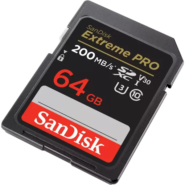 SANDISK EXTREME PRO 64GB SD, 200MB/s
