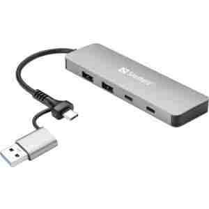 Sandberg USB-C/A v 2x USB-A + 2x USB-C Hub vozlišče