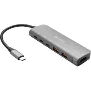 Sandberg USB-C Dock HDMI + 2xUSB-A + 2xUSB-C + PD 100W priklopna postaja
