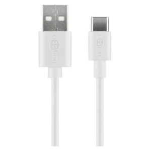 GOOBAY USB-A 2.0 na USB-C 3m bel polnilni in sync kabel