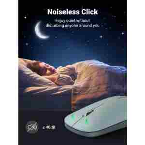 Ugreen brezžična tiha, tanka in lahka miška 2.4GHz, 400DPI zelena - box