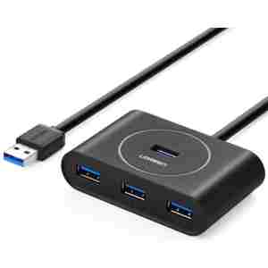 Ugreen USB 3.0 4 Ports Hub črn 0,5m - box