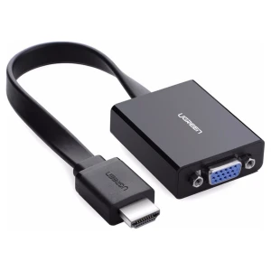Ugreen HDMI na VGA + 3.5MM Audio+MicroUSB konverter črn - box