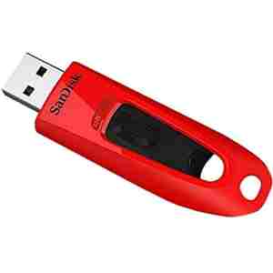 SanDisk 64GB Ultra USB 3.0 spominski ključek - rdeč