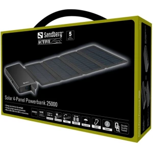 Sandberg Solar 4-Panel Powerbank 25000 mAh solarna prenosna baterija