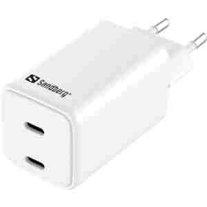 Sandberg AC Charger Dual USB-C PD65W EU polnilnik