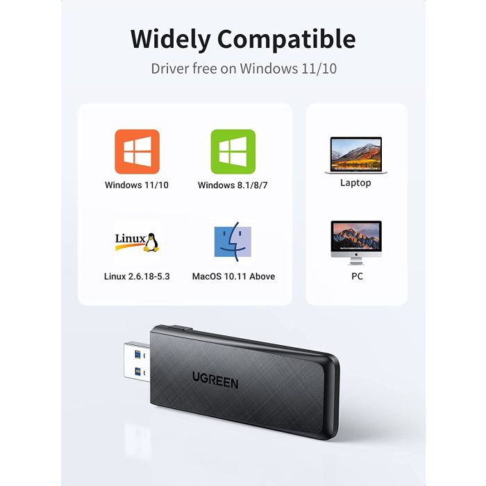 Ugreen USB WiFi adapter AC1300, 1300Mbps 802.11 Dual Band - slika 4