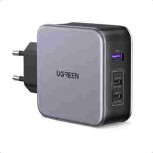 Ugreen Nexode 3 portni 140W USB-C polnilnik s PD 3.1 GaN in priloženim USB-C 240w polnilnim kablom