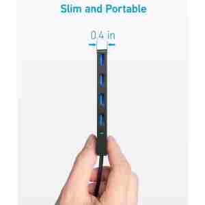 Anker Ultra Slim 4-port USB-C hub črn