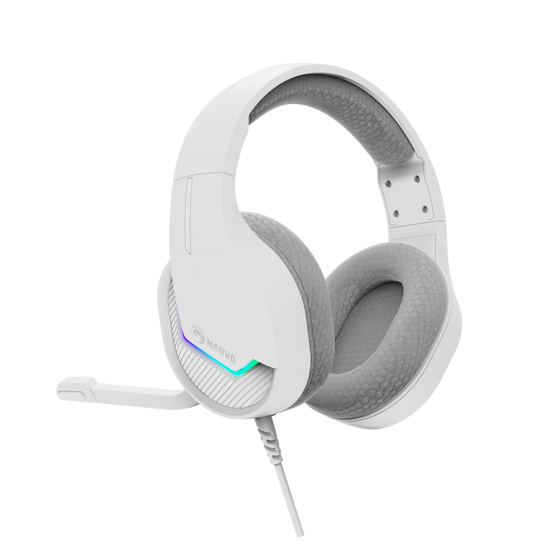 MARVO H8618 RGB WH SLUŠALKE BELE BARVE - slika 6