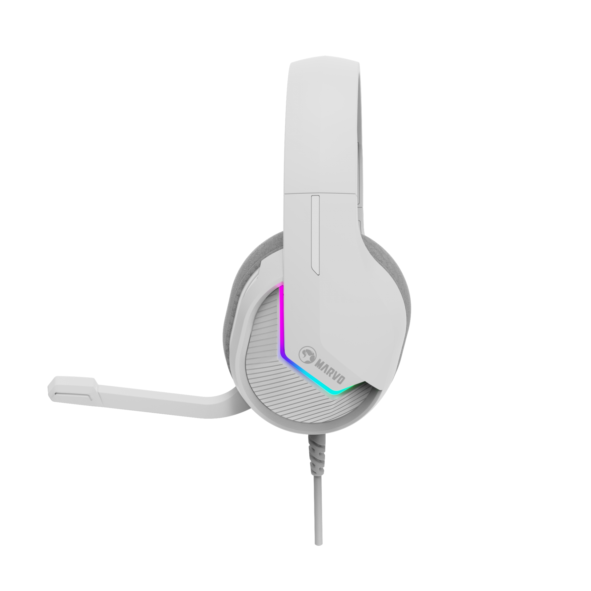 MARVO H8618 RGB WH SLUŠALKE BELE BARVE - slika 4