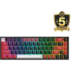 REDRAGON CASTOR K631RGB PRO ŽIČNA/BREZŽIČNA/BT MEHANSKA TIPKOVNICA, RDEČA STIKALA