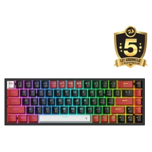 REDRAGON CASTOR K631RGB PRO ŽIČNA/BREZŽIČNA/BT MEHANSKA TIPKOVNICA, RDEČA STIKALA