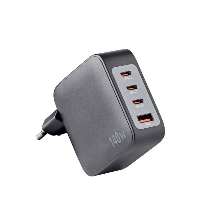 Intenso 140W GaN napajalnik s priključkom 3xUSB-C in 1xUSB-A ter priloženim 2M 200W USB-C kablom - slika 2