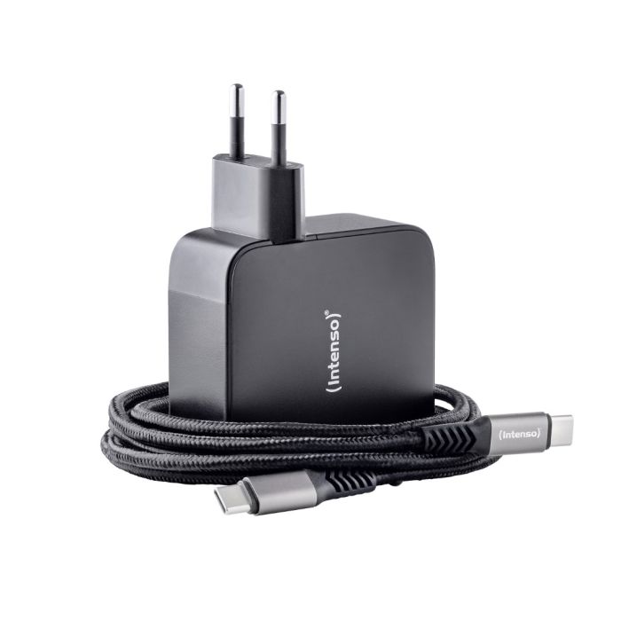 Intenso 140W GaN napajalnik s priključkom 3xUSB-C in 1xUSB-A ter priloženim 2M 200W USB-C kablom - slika 3