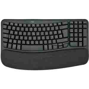 Logitech brezžična tipkovnica ergonomska Wave Keys črna SLO gravura