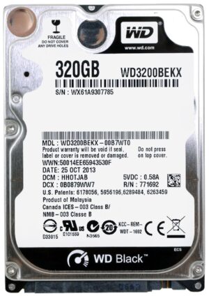 WD 320 GB WD3200BEKX