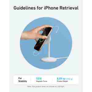 Anker MagGo brezžično polnilno stojalo, belo