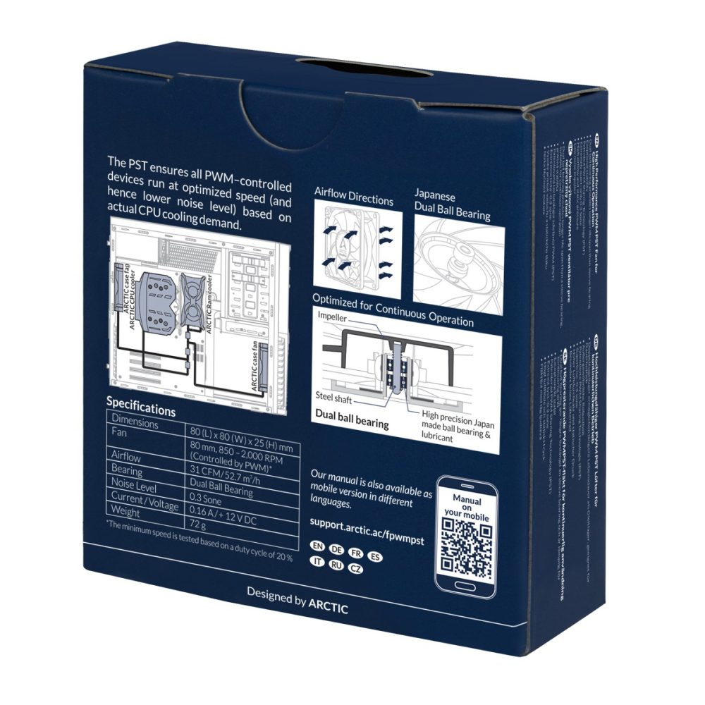 ARCTIC F8 PWM PST CO 80mm 4-pin ventilator - slika 2