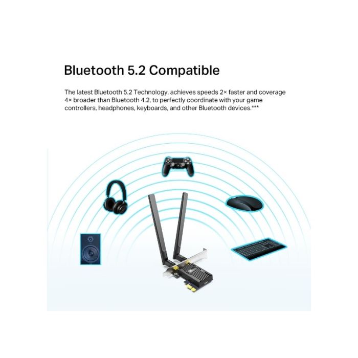 TP-LINK AX1800 Wi-Fi 6 Bluetooth 5.2 PCI-E Adapter - slika 2
