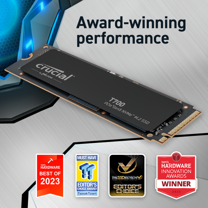 Crucial T700 2TB PCIe Gen5 NVMe M.2 SSD - slika 4