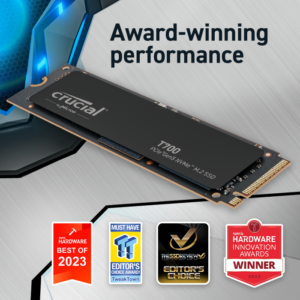 Crucial T700 4TB PCIe Gen5 NVMe M.2 SSD