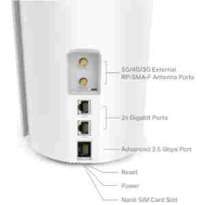 TP-Link Deco X50-5G (1 pack) Mesh AX3000 Wi-Fi 6, 2.5 Gbps port, LTE/5G, SIM