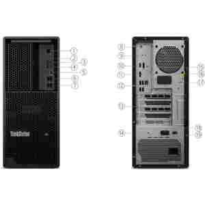Delovna postaja Lenovo MT TS P3 i5-13500/W680/8GB-DDR5/512GB/1xM.2 prost/Intel 770 HDMI 2xDP USB-C/RJ45/500W-92%/Win11Pro (30GS001TGE)