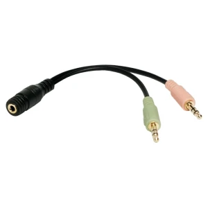Adapter Audio 3,5mm Ž => 2 x 3,5mm M LogiLink 0,15m (CA0020)