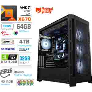 Računalnik MEGA TWR S11 R9-9950X/RTX5090/64GB-DDR5/4TB-4.0/1050W/Brez OS/črna RGB