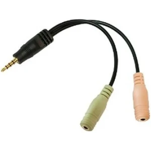 Adapter Audio 3,5mm M => 2 x 3,5mm Ž LogiLink 0,15m (CA0021)
