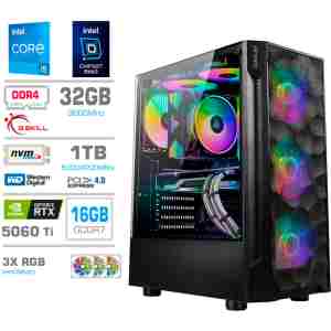 Računalnik MEGA TWR S7 i5-14600KF/RTX5060Ti-16GB/32GB/1TB-4.0/750W/Brez OS RGB