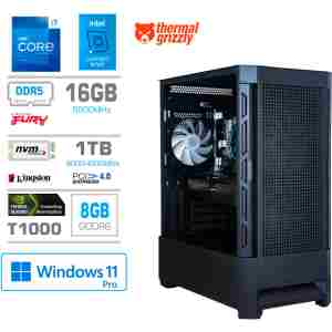 Računalnik MEGA MT WORKSTATION S8 i7-13700F/T1000-8GB/16GB-DDR5/1TB-4.0/1TB/750W/Win 11 PRO/črna