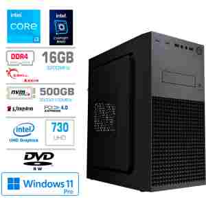 Računalnik MEGA MT S4 i3-13100/Intel 730/16GB/500GB-4.0/DVDRW/450W/Win11Pro