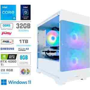 Računalnik MEGA MT S7X GAMER i5-13400F/RTX4060Ti/32GB-DDR5/1TB/750W/Win11Home/bela RGB