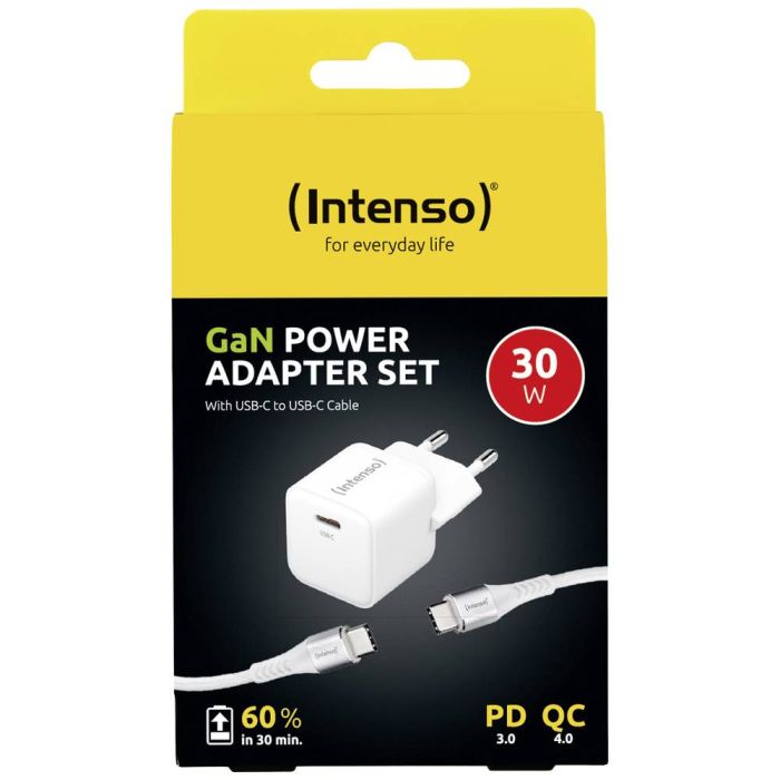 Intenso 30W GaN napajalnik s priključkom USB-C W30C + USB-C kabel 60W 1.5M - slika 5