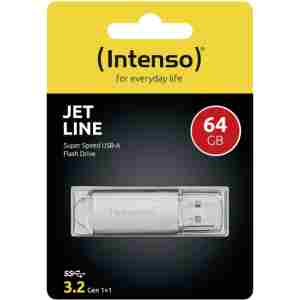 Intenso 64GB Jet Line USB 3.2 70MB/s spominski ključek - siv