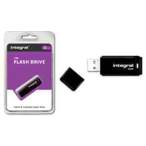 INTEGRAL BLACK 32GB USB2.0 spominski ključek