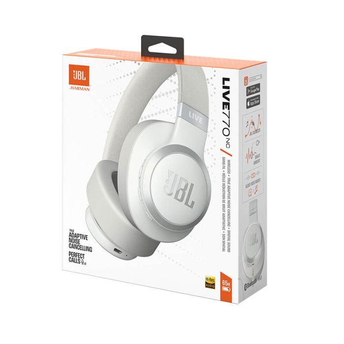 JBL Live 770NC Bluetooth naglavne brezžične slušalke, bele - slika 4