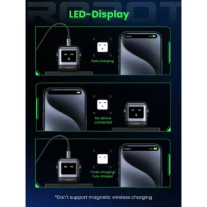 Ugreen Nexode Robot GaN 65W Polnilnik - Siva