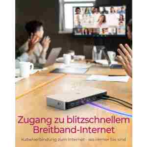 IcyBox IB-DK2880-C41 priključna postaja USB4 Type-C z dvojnim video izhodom