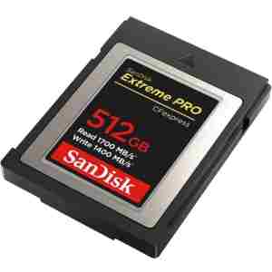 SanDisk Extreme PRO CFexpress tip B, 512GB, 1700MB/s Branje, 1400MB/s Pisanje