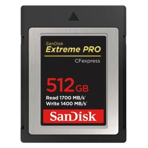 SanDisk Extreme PRO CFexpress tip B, 512GB, 1700MB/s Branje, 1400MB/s Pisanje