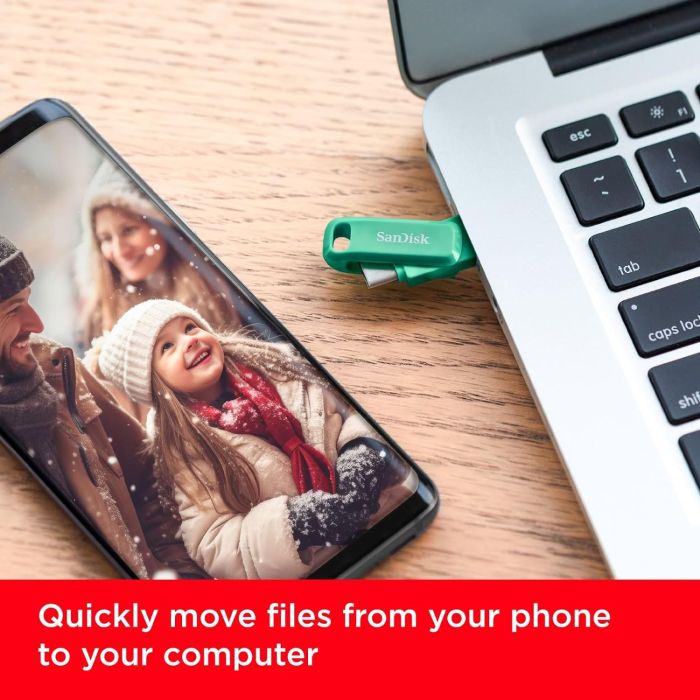 SanDisk USB 64GB Ultra Dual Drive Go USB Type-C 150MB/s zelen - slika 6