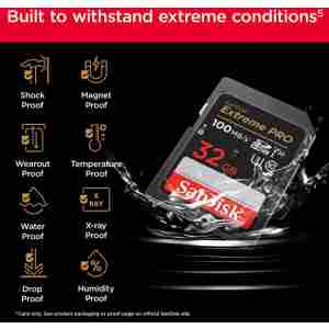 SanDisk Extreme PRO 32GB SDHC+ 2 leti RescuePRO Deluxe do 100MB/s branje, 90MB/s zapisovanje UHS-I,